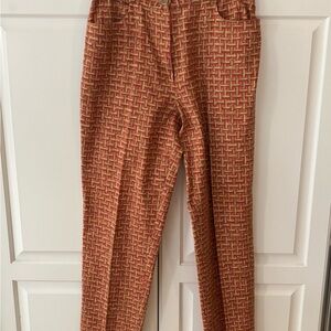 J. McLaughlin Red and Tan Patterned Women's Jeans